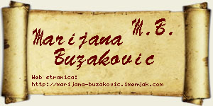 Marijana Buzaković vizit kartica